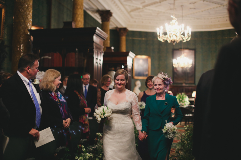 Mother and bride down the aisle by Love oh love photography