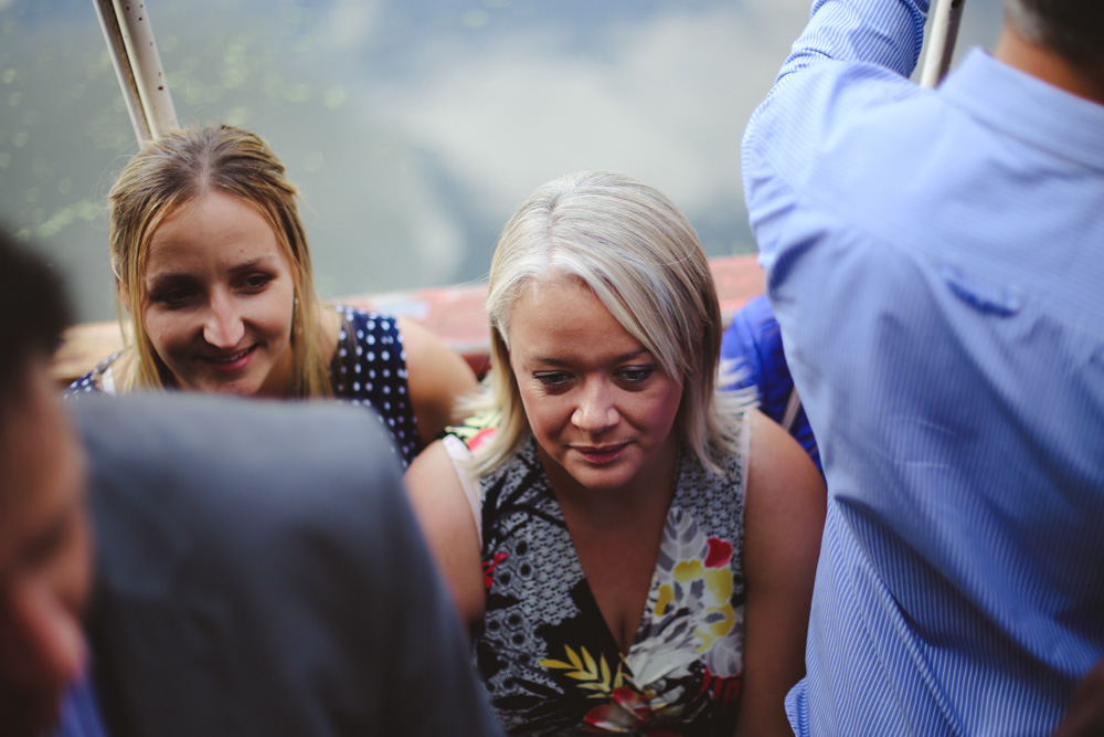 guests on a boat London wedding by love oh love photography