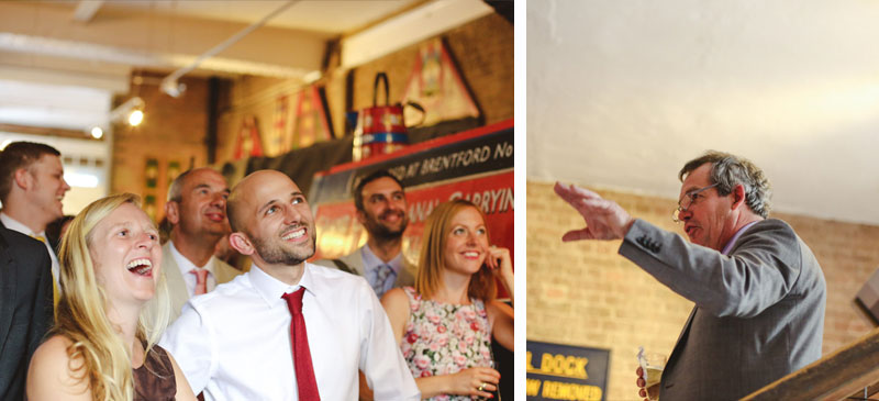 wedding speeches at the canal museum London