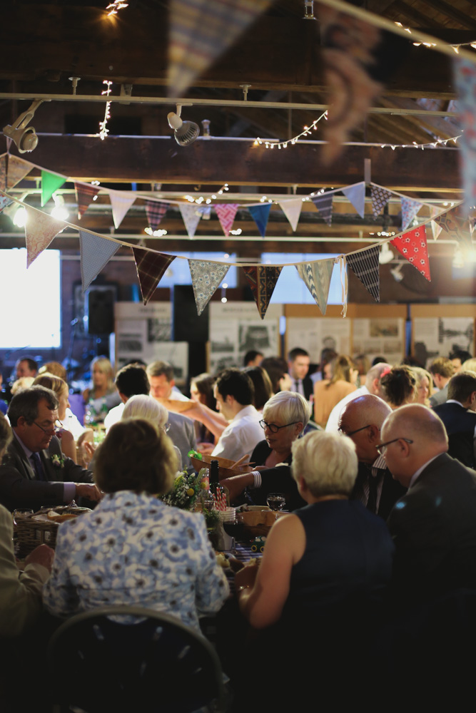 bunting at a vintage wedding in London